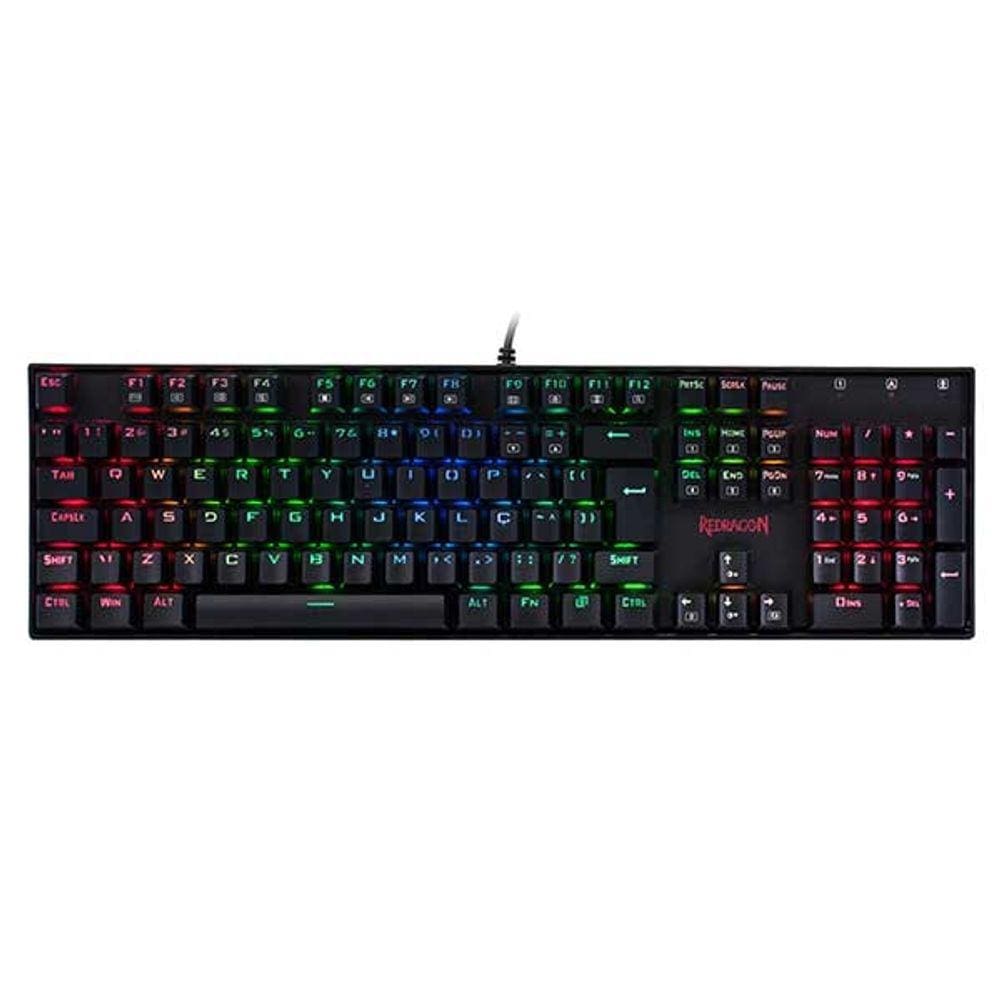 Teclado Mecanico Redragon Mitra Swicth Brown K551 Abnt2 Rgb