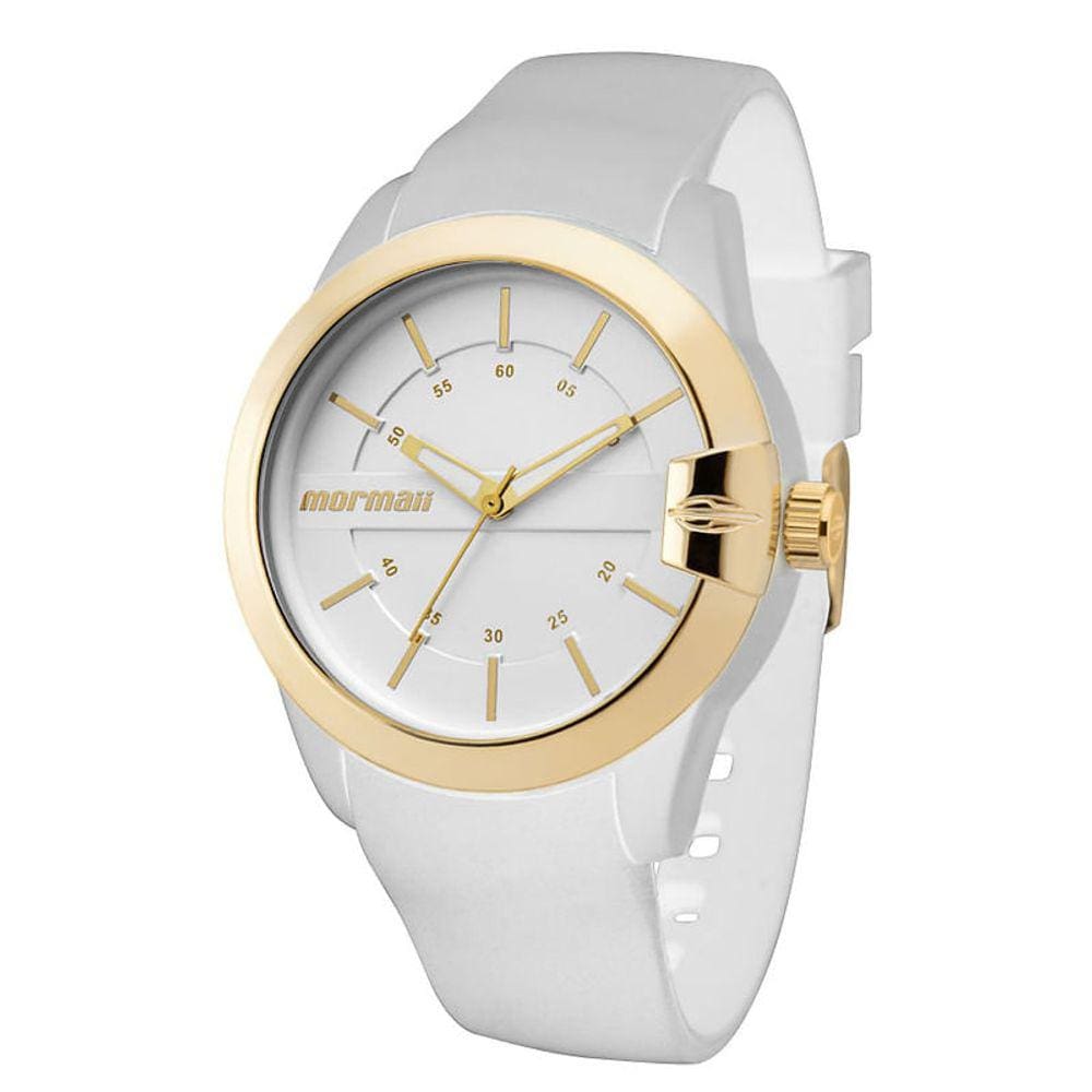 Relógio MORMAII feminino analógico branco MOPC21JAG/8B