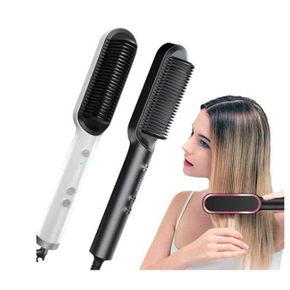 Escova De Cabelo Alisadora Elétrica Cerâmico