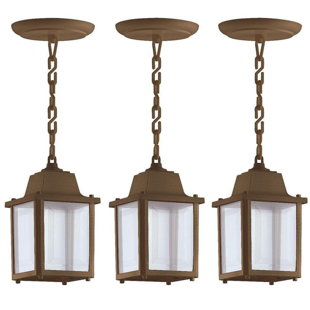 Luminaria Pendente Externo Colonial Marrom Alz15 3 Un