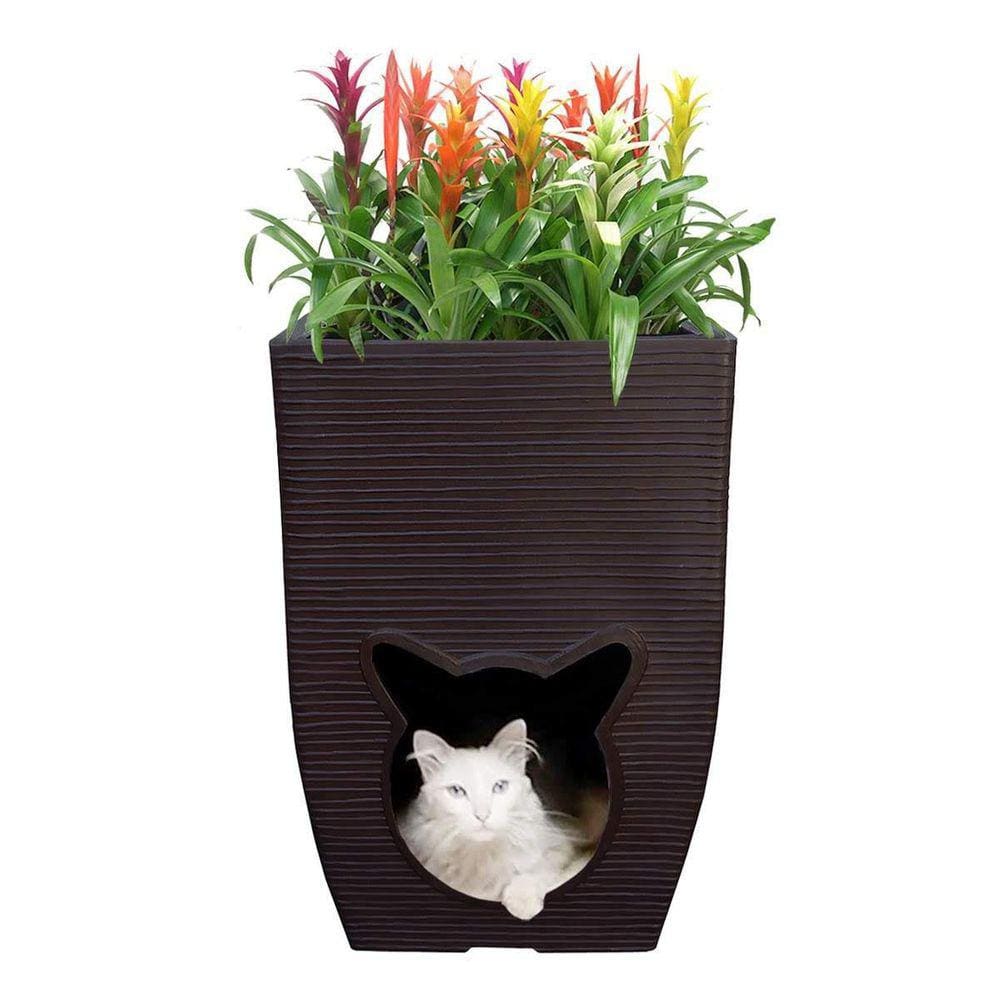 Vaso De Planta Com Casa Caminha De Gato  Pet Cat Cave 60X40