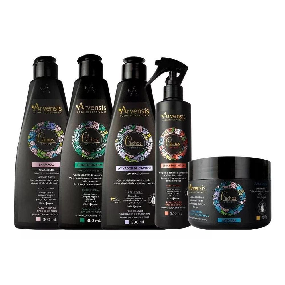 Kit Arvensis Cachos Sh+Cond+Ativ.300Ml+Masc 250Gr+Day After