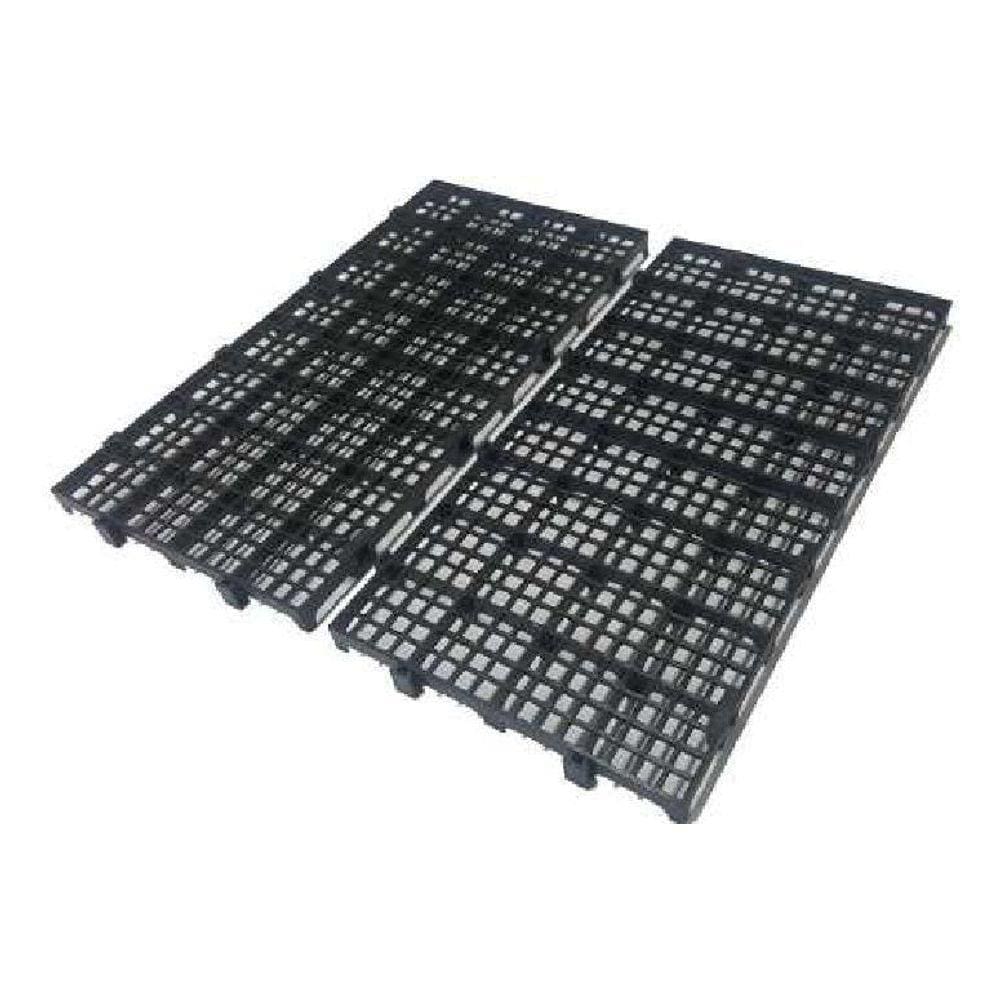 Kit 16 Pisos Plástico Preto Estrado 50X25Cm