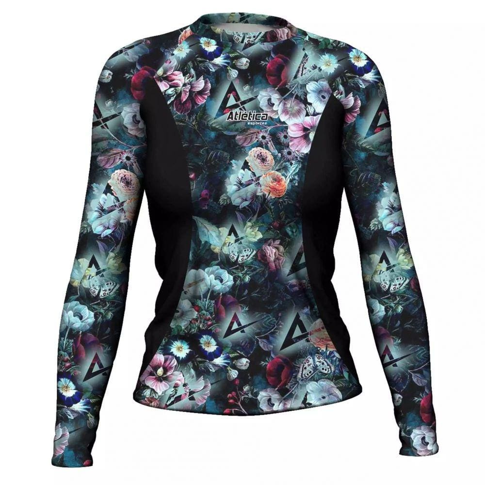 Lycra Surf White Flower Feminina Atlética Esportes