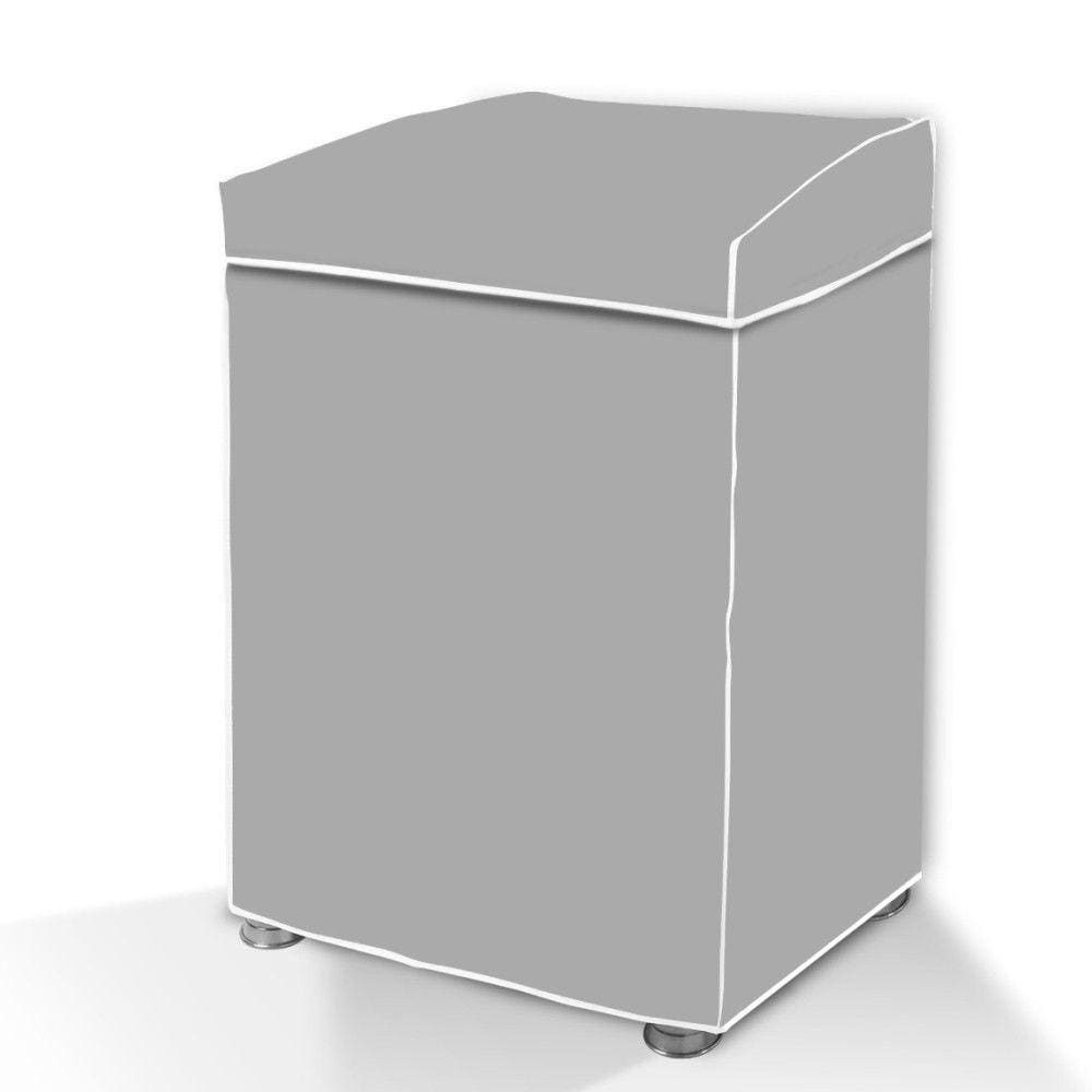 Capa de Máquina de Lavar Electrolux Brastemp 7kg 8kg 9kg 10kg P com Tampa Flanelada Cinza