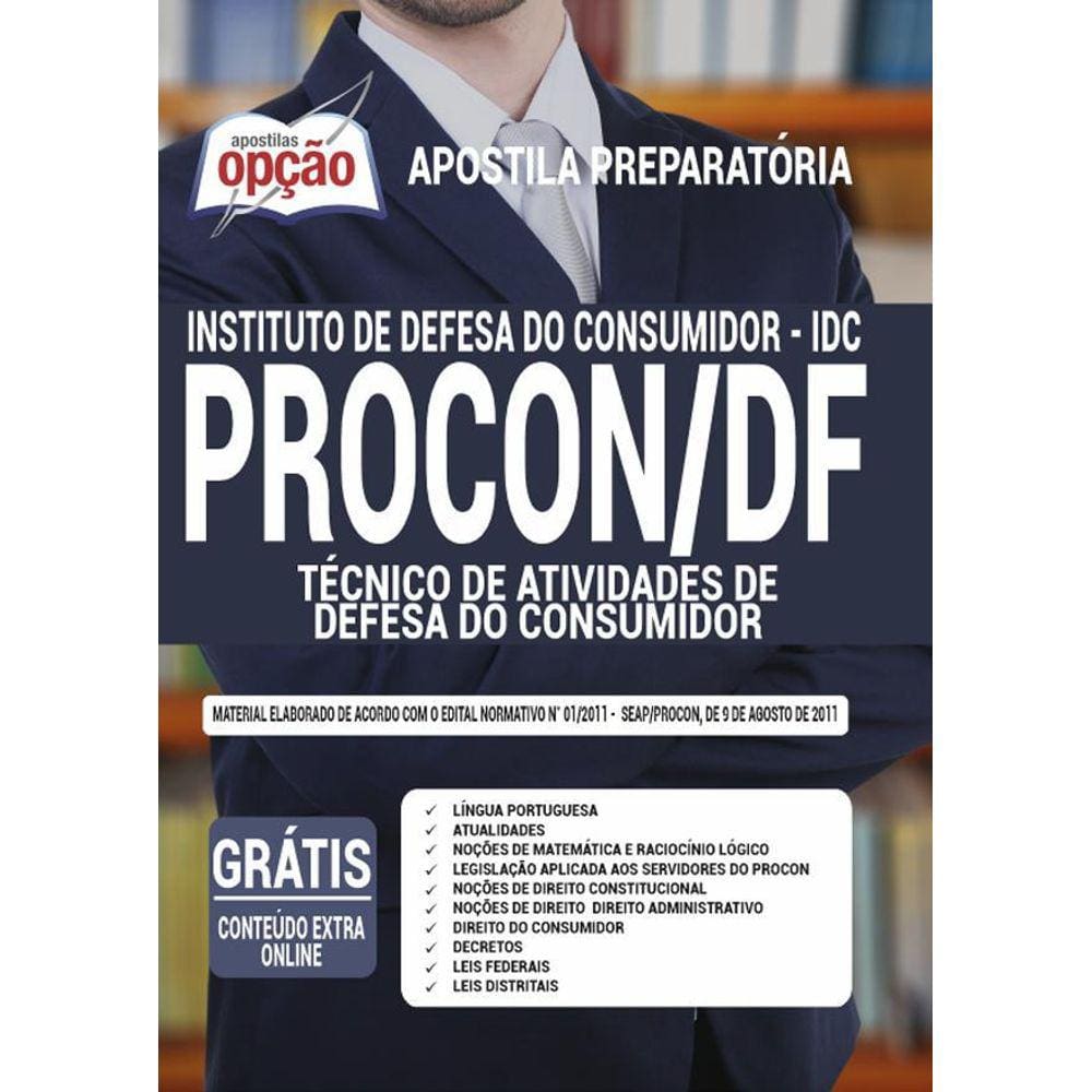 Apostila Concurso Procon Df Técnico De Defesa Do Consumidor