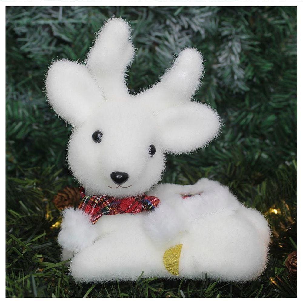 Kit 3 Bonecos De Natal Enfeite Natalino Rena Felpuda 20cm