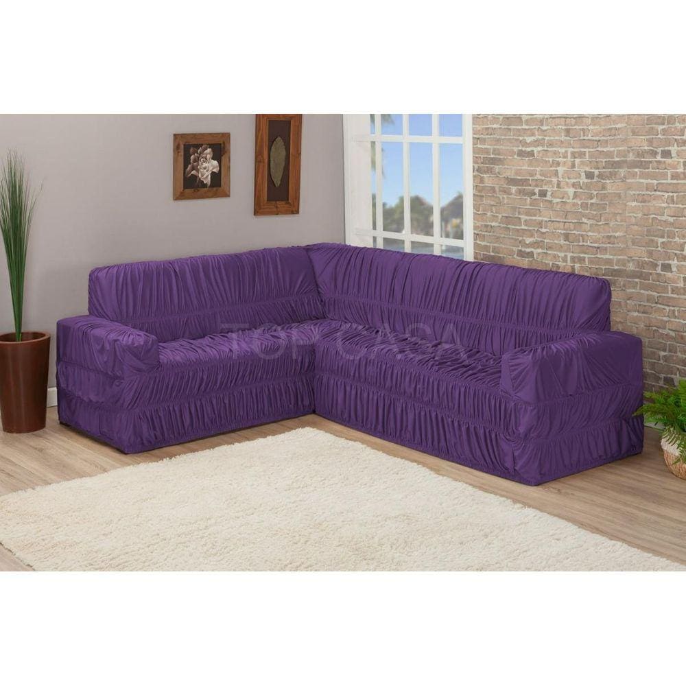 Capa De Sofa Canto De 9 Lugares Elasticada Malha Gel