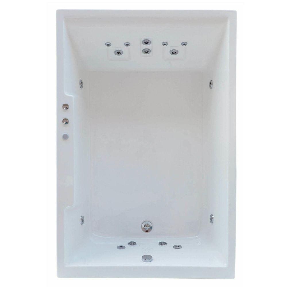 Banheira Hidromassagem Astra Cayman Double Super Luxo 180cmx120cmx52cm - 04 Jatos Branco Acrílico P1 Sem Aquecedor 220V