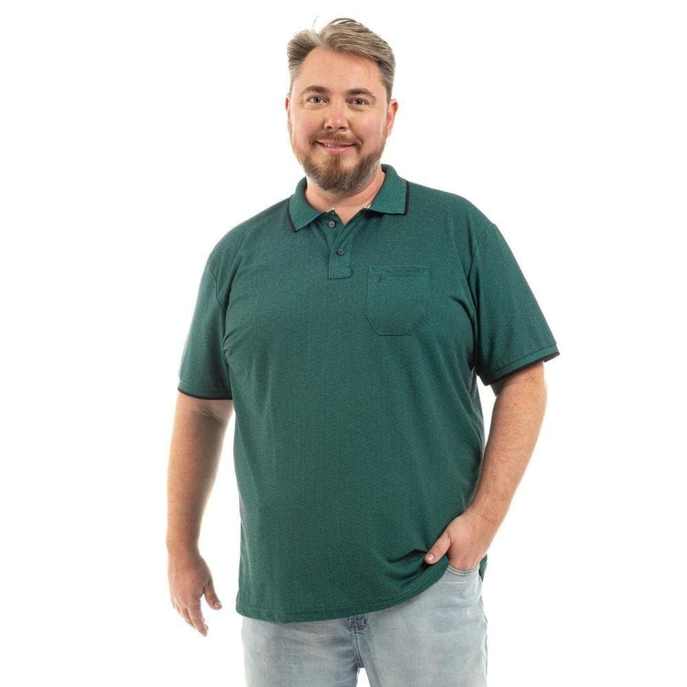 Camisa Polo Masculina Básica Plus Size Algodão Confortável