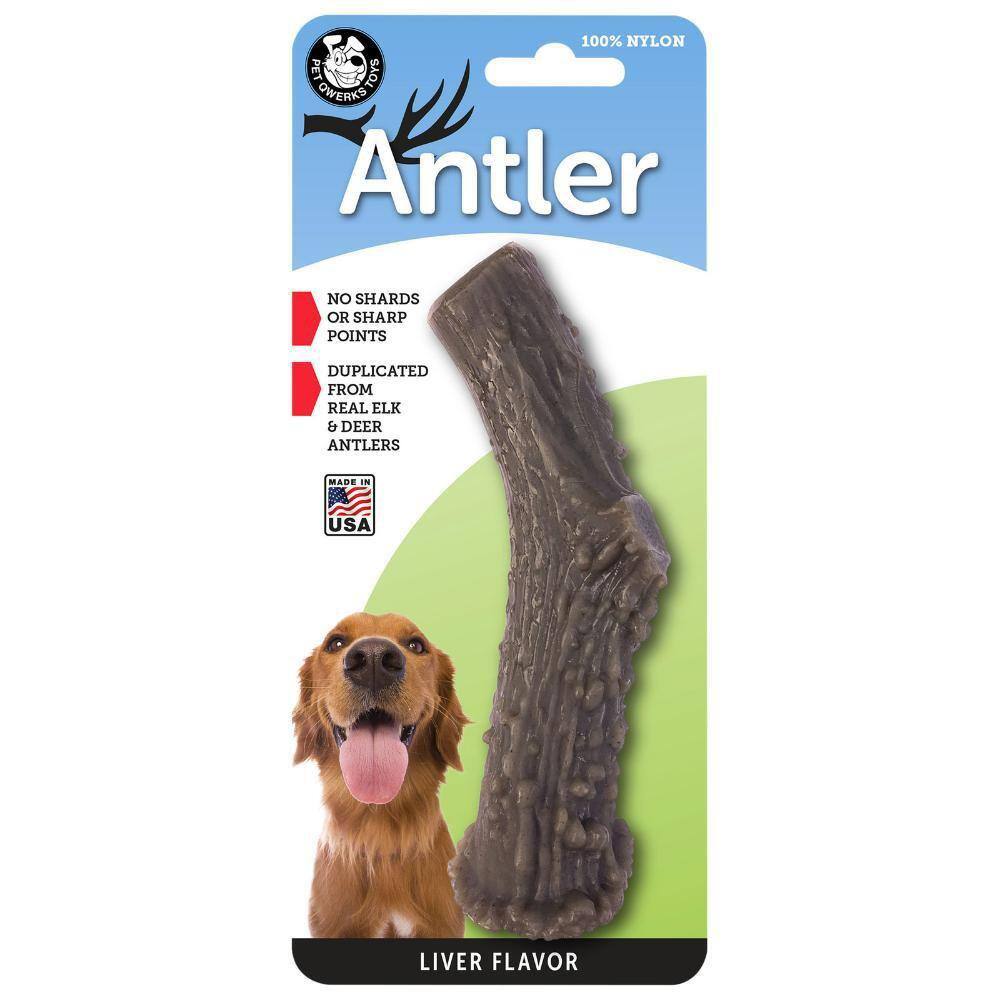 Brinquedo Mordedor Para Cachorro Pet Qwerks Antler Figado G