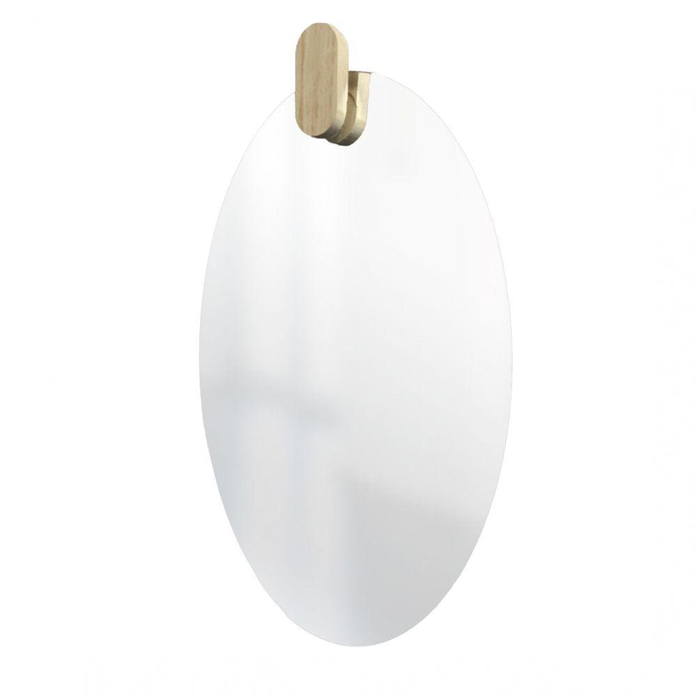 Espelho Decorativo Aplique Oblongo Pinus 60x40cm Oval