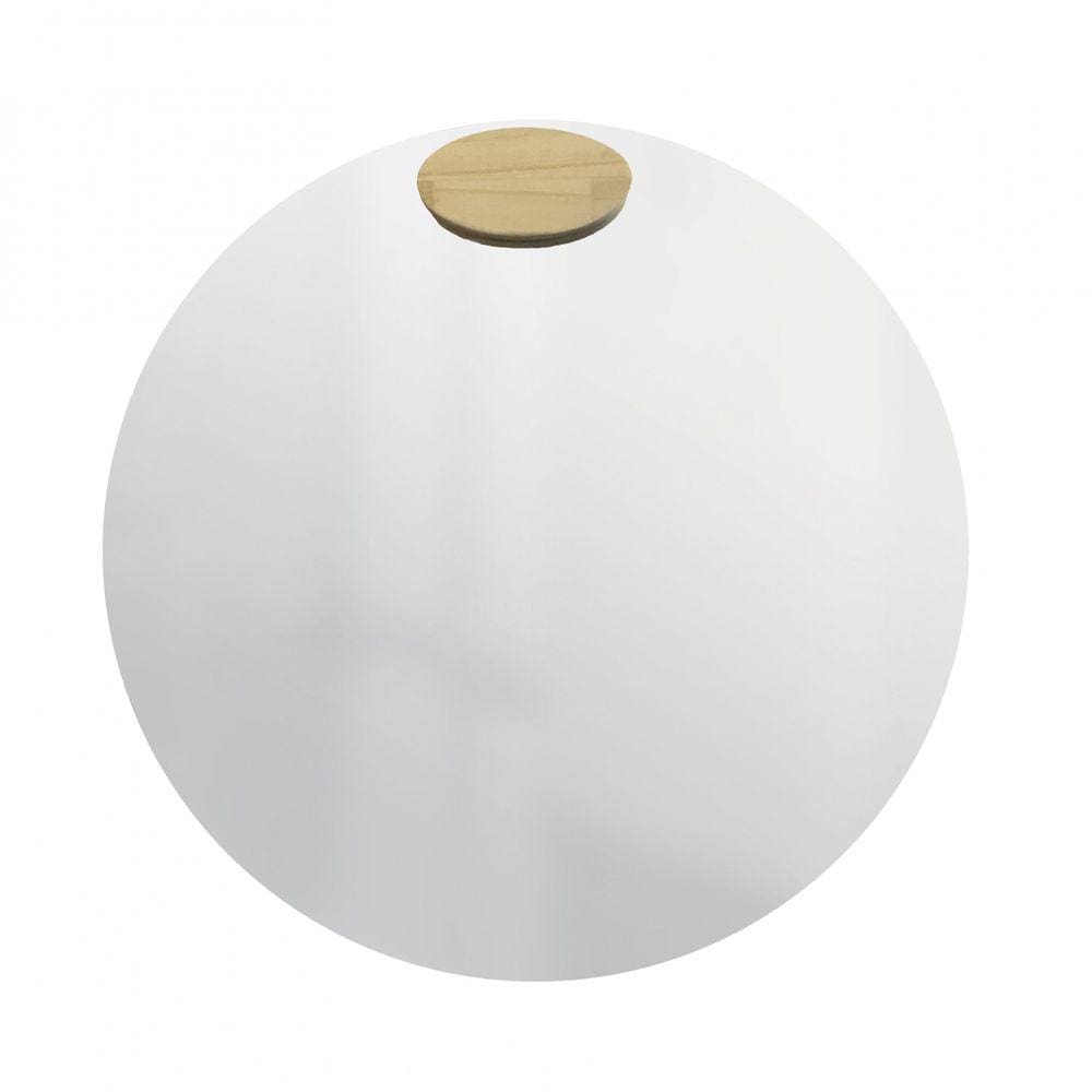 Espelho Decorativo Aplique Oval Pinus 40cm Redondo