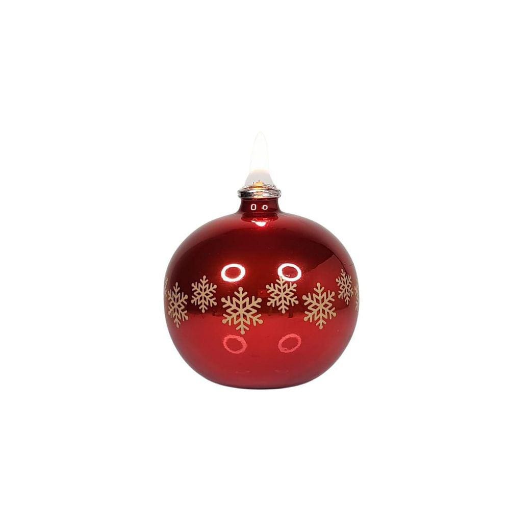 Lamparina Decorativa Natal Vermel Para Fluido Velas Bistrot