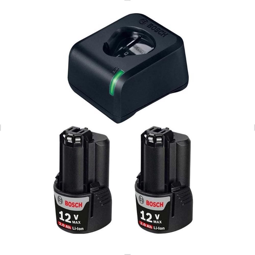 Combo 2 Baterias 12v e Carregador Bivolt GAL12V-20 Bosch