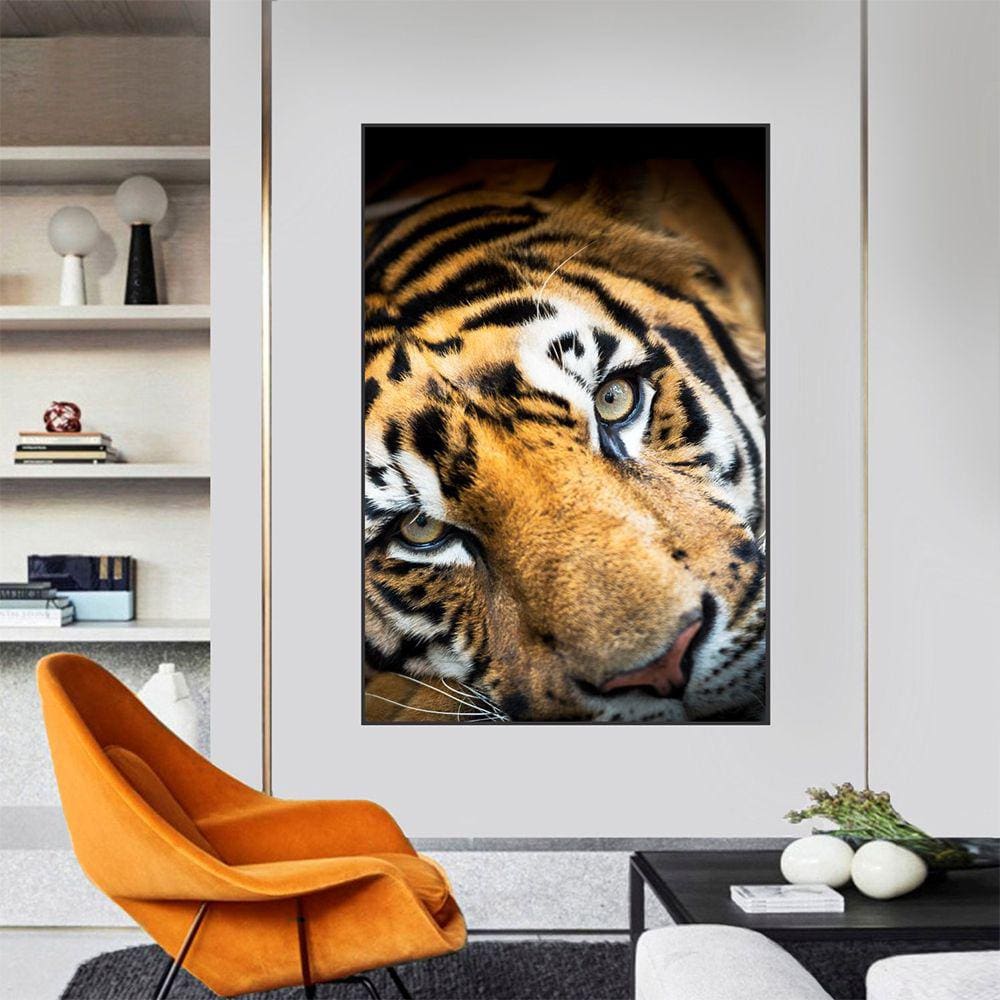 Quadro Canvas Decorativo para Sala Tigre Siberiano 130x100