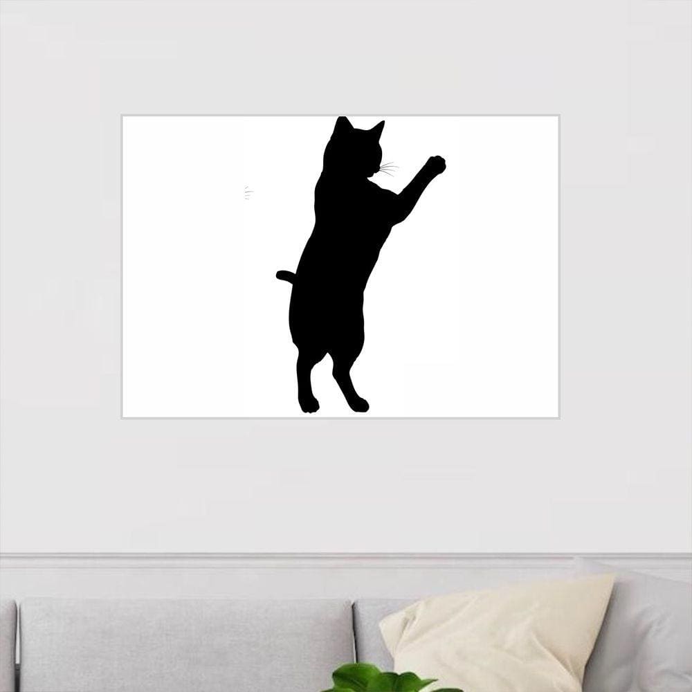 Quadro Canvas Decorativo para Sala Gato Preto 1 30x42