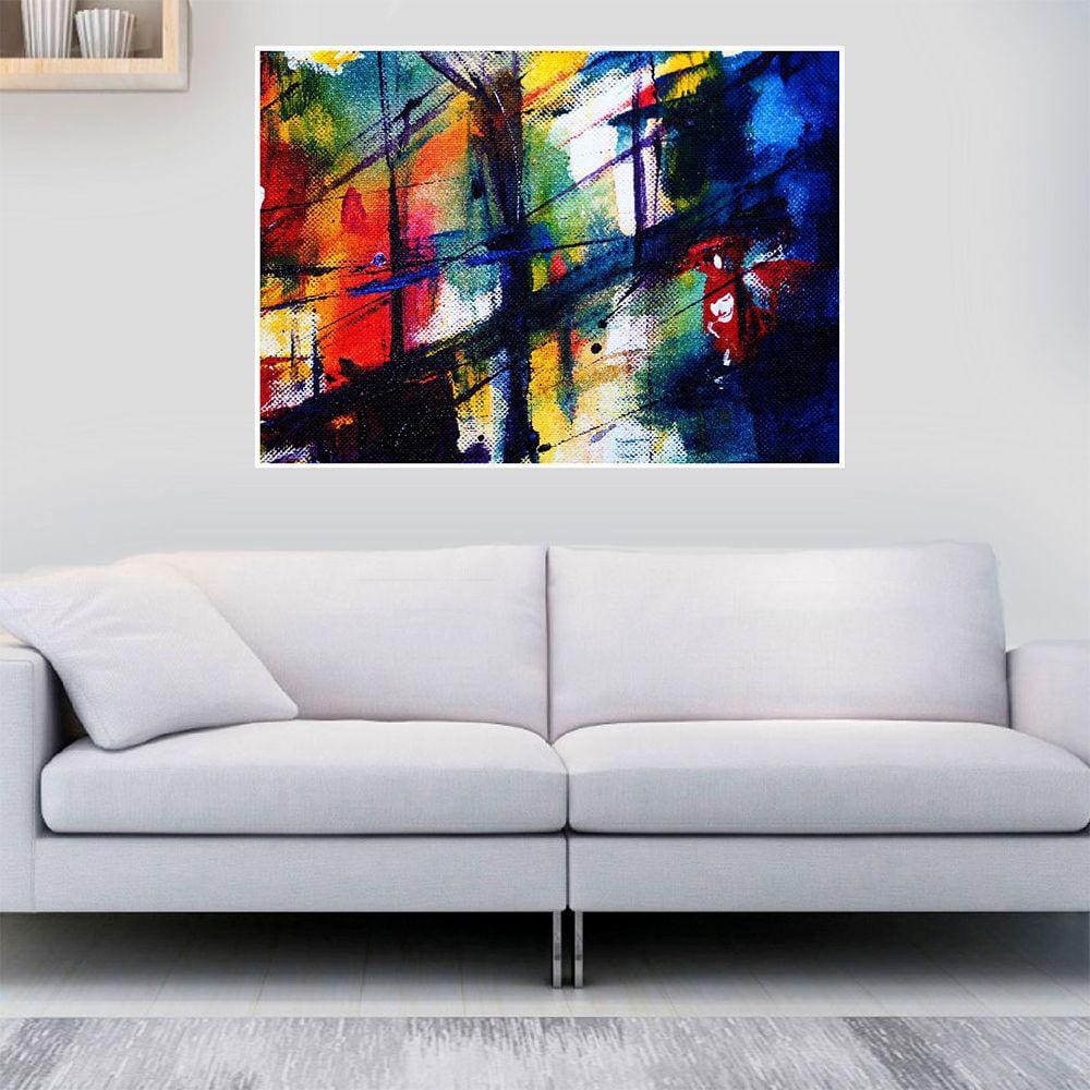 Quadro Canvas Pintura Abstrata Moderna 40x60