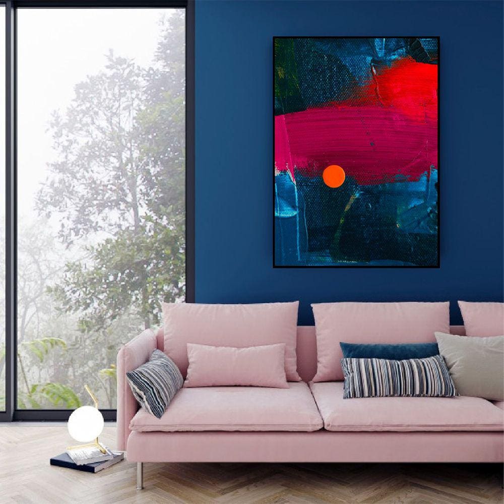 Quadro Canvas Pint Abstrata Colorida 90x60