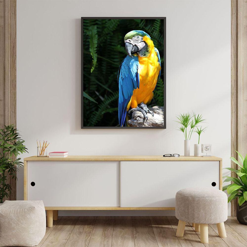 Quadro Canvas Decorativo para Sala Arara Canindé 42x30