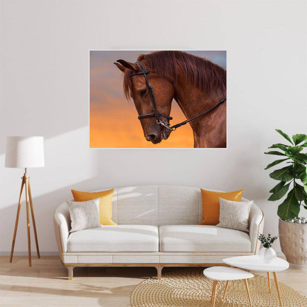 Quadro Canvas Decorativo para Sala Cavalo Entardecer 40x60