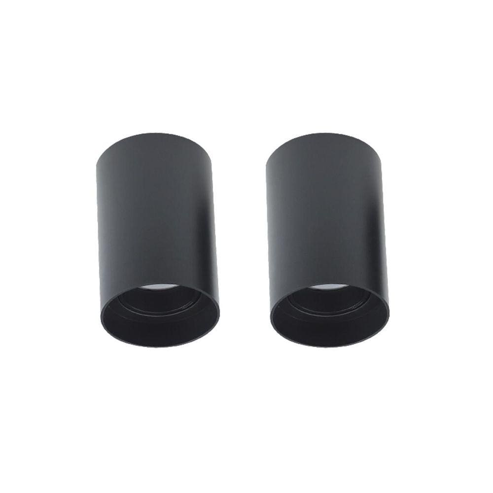 Kit 2 Spot Sobrepor Direcionável Redondo Preto Mr16 Sala