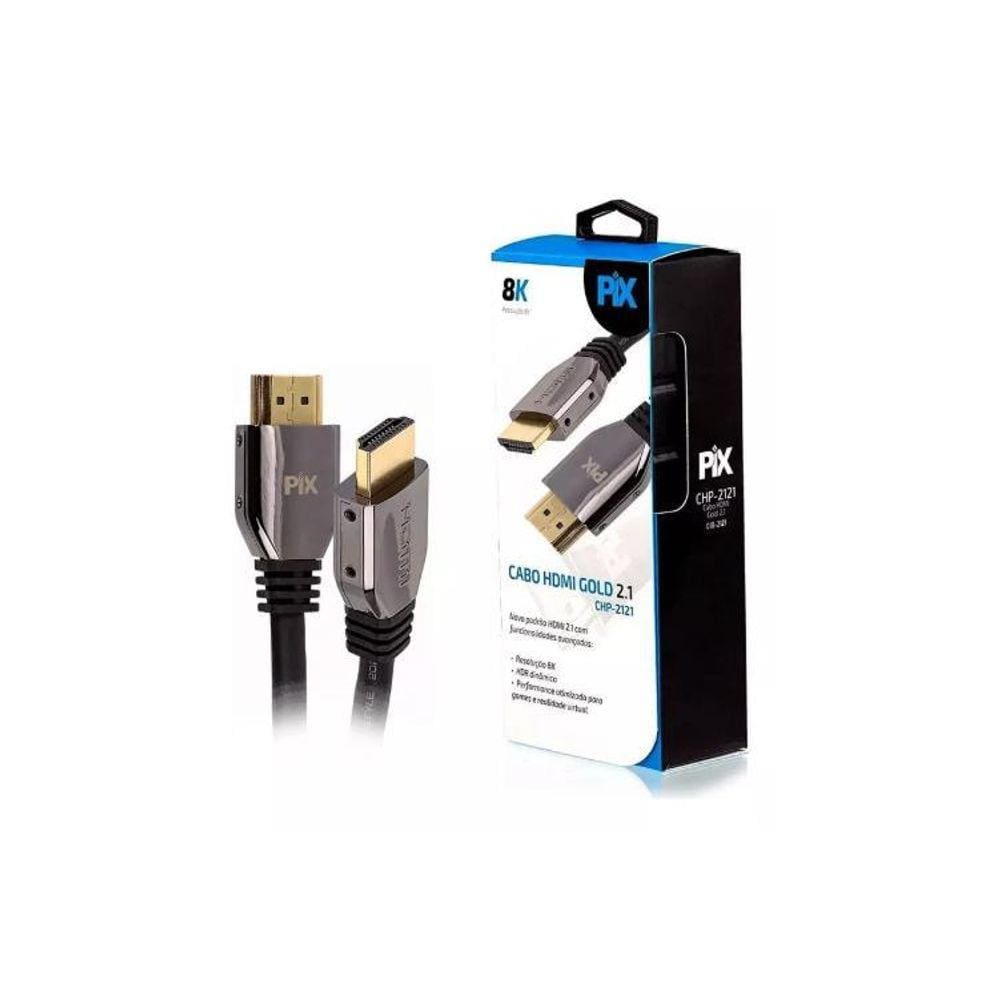 Cabo Hdmi Gold 2.1-8K Hd E Hdr Dinâmico- Versão Aprimorada