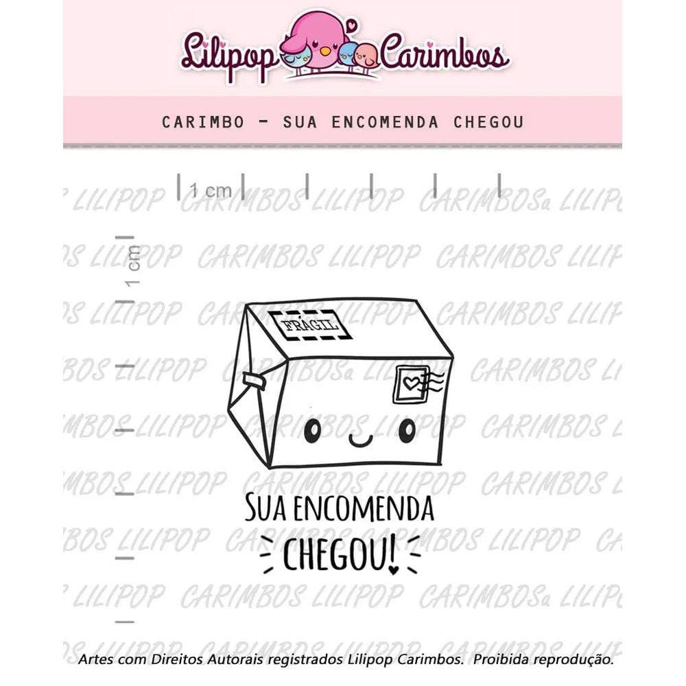 Cartela de Carimbos Transparente Sua Encomenda Chegou! - LILIPOP