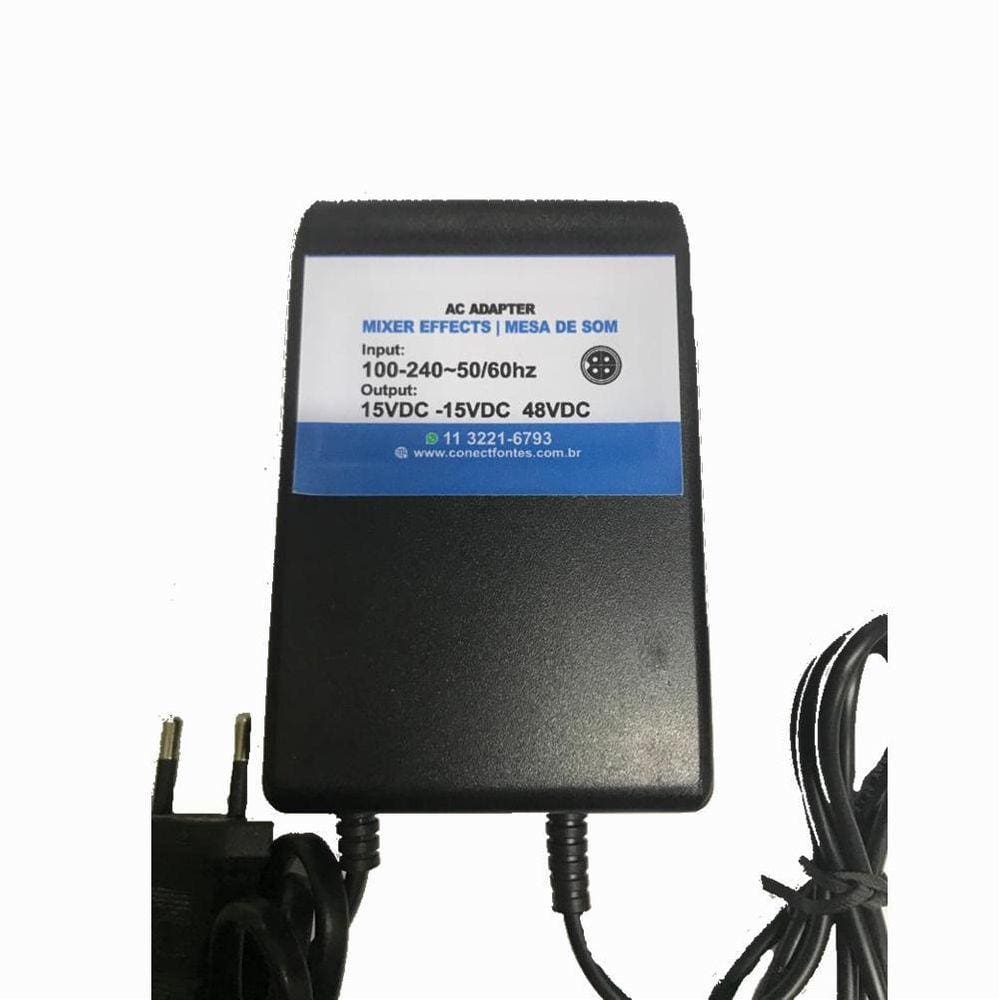 Fonte Carregador 15V 48V Para Mixer Mesa Lelong Le710 Le-710