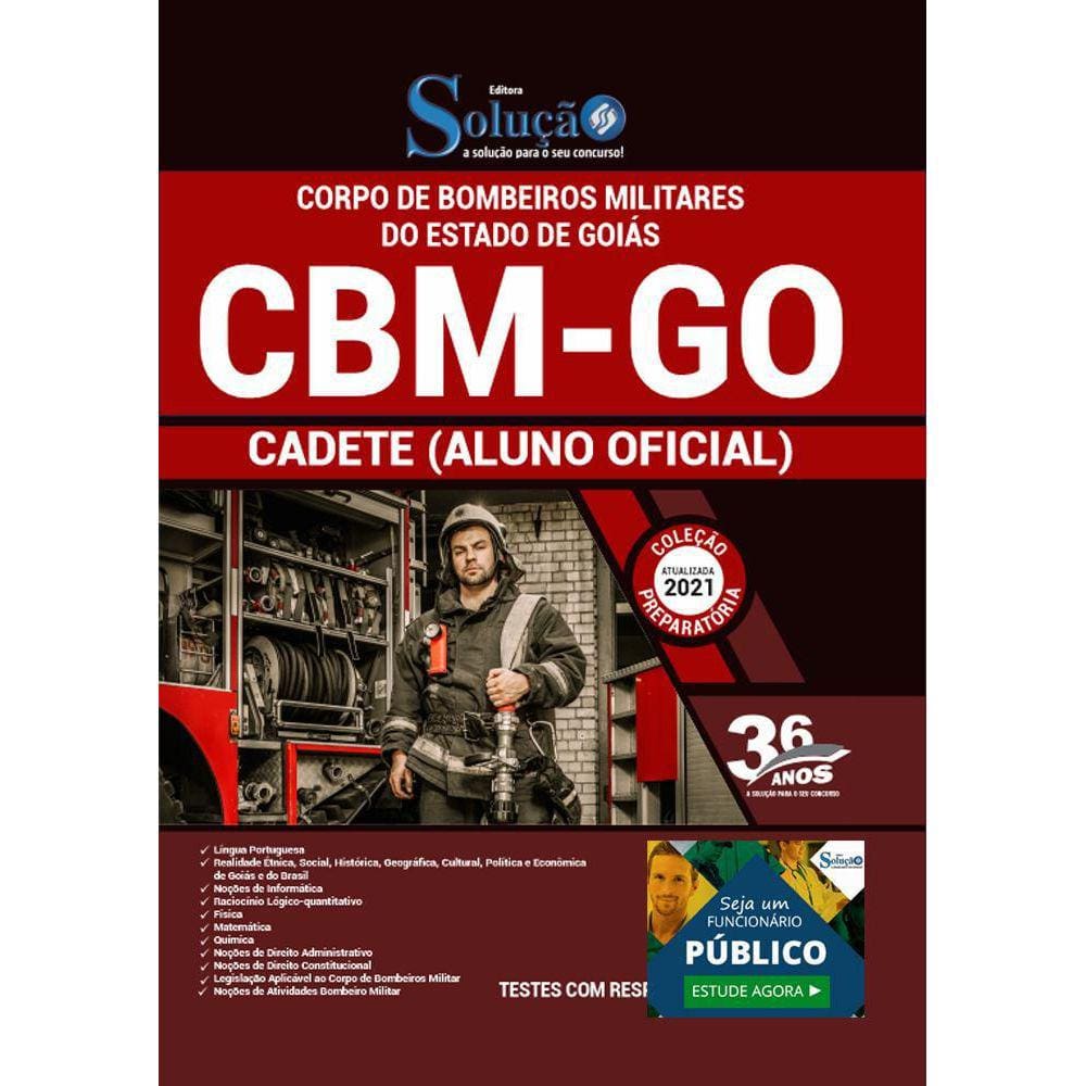 Apostila Concurso Cbm Go - Cadete Aluno Oficial