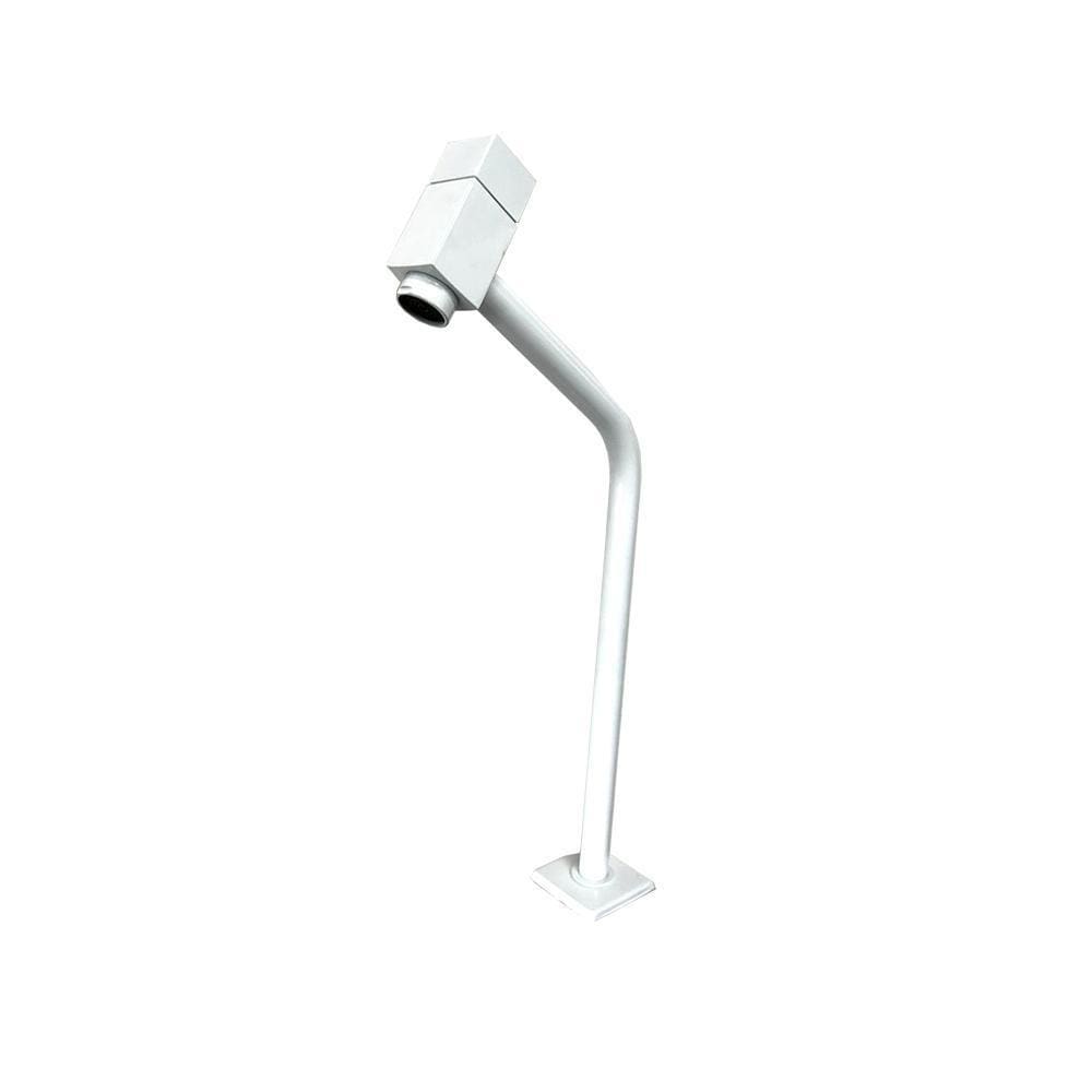 Kit Cuba Vidro Oval 38Cm + Torneira + Valvula Branco Fosco
