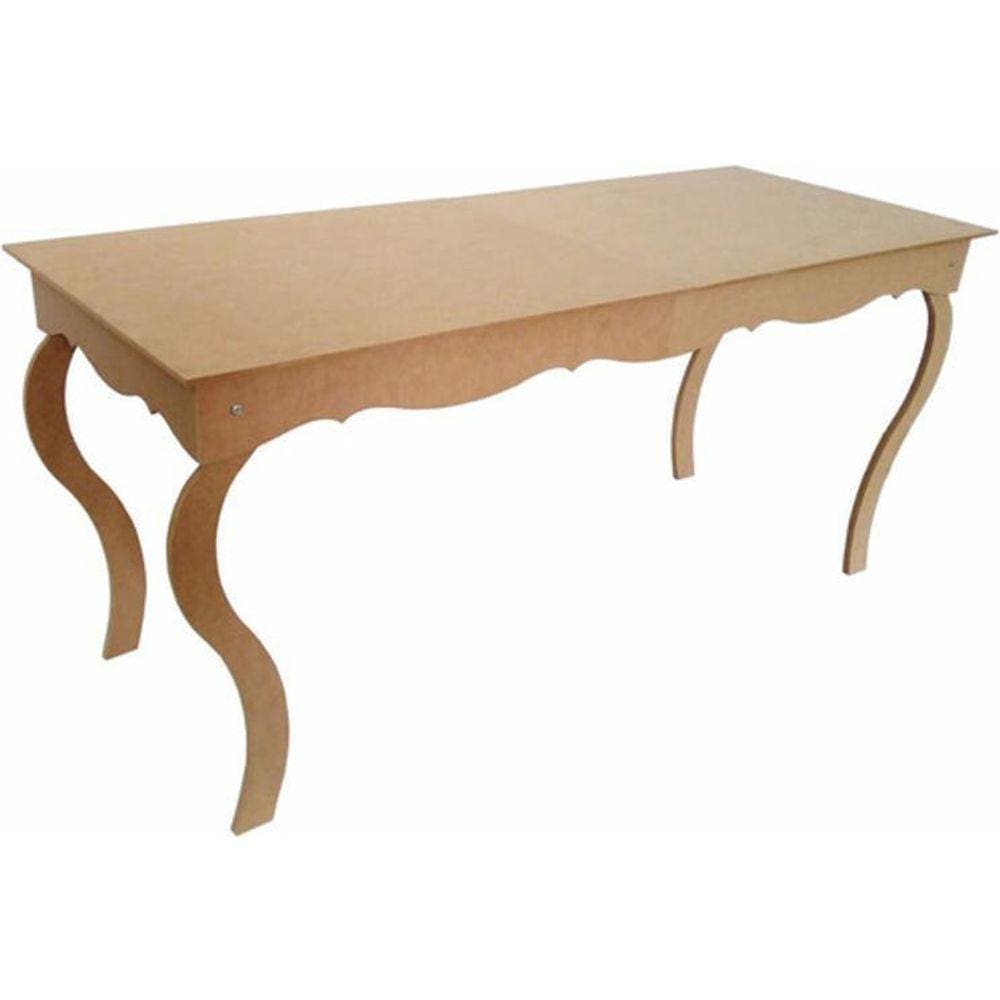 Mesa Luis Xv Provençal 100X60 Altura 80 Cm Festas Mdf Cru