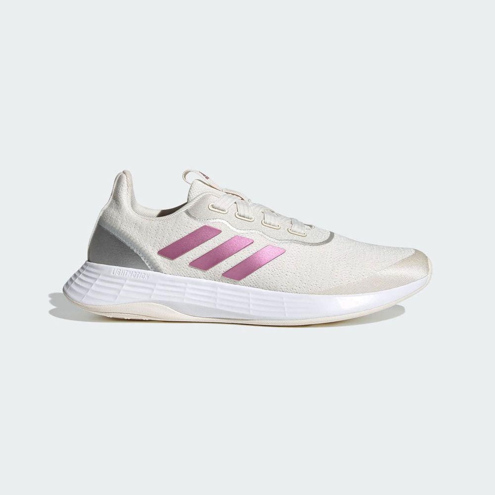 Tênis Adidas Femenino QT Racer Sport Branco + Rosa
