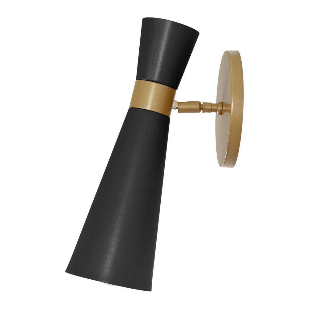Arandela Luminalux Viena Retro Preto Articulável Decoração