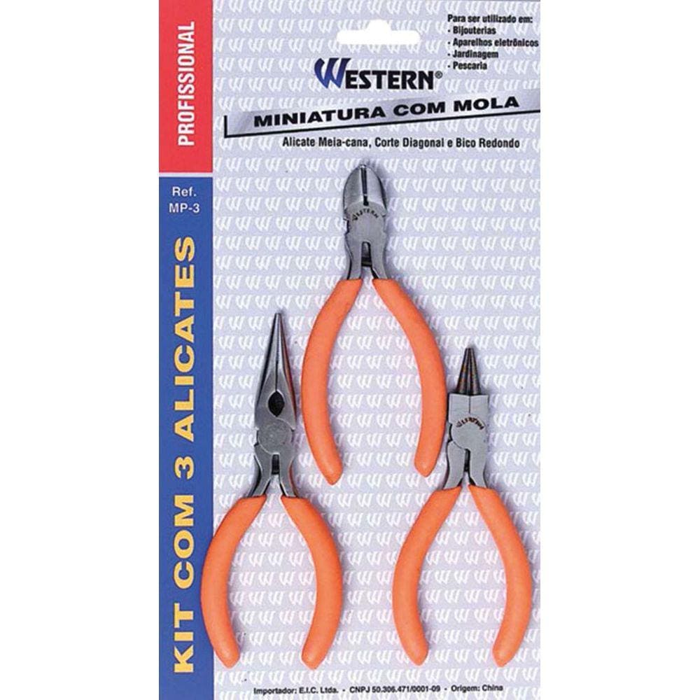 Kit Ferramentas Alicates Miniaturas Western