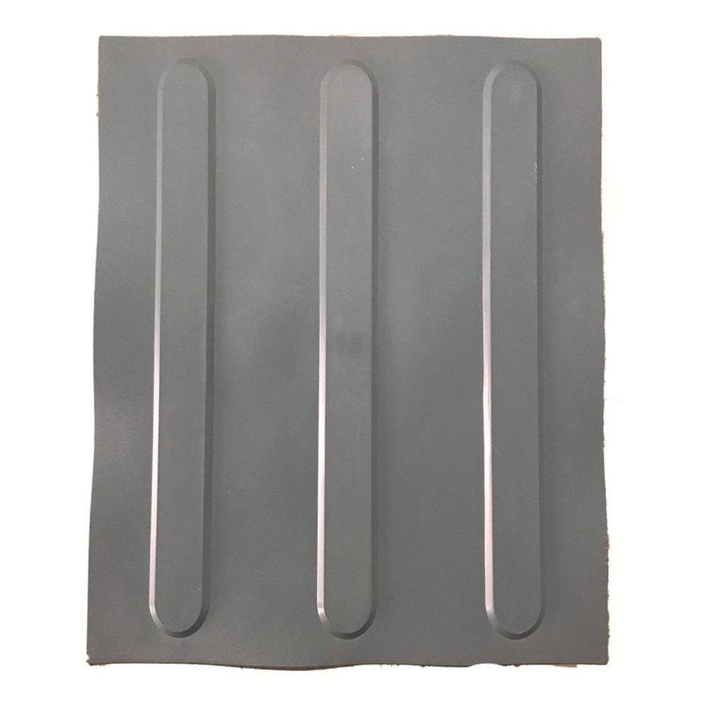 Kit 10 Pçs Piso Tátil Pvc 25X25 Direcional Cinza