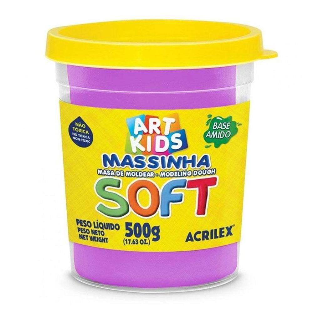 Massa de modelar Soft 500g Violeta 516 Acrilex