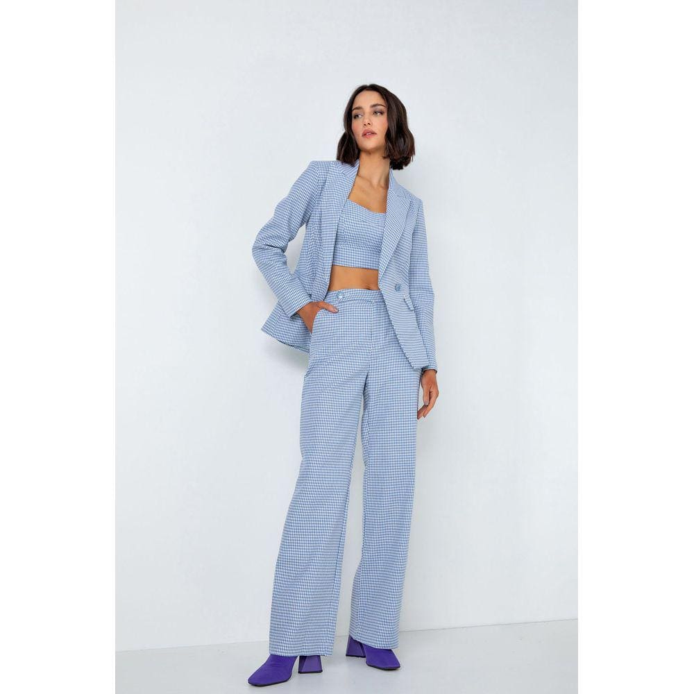 Blazer Solto Alfaiataria Manga Longa Feminino Flor De Lis