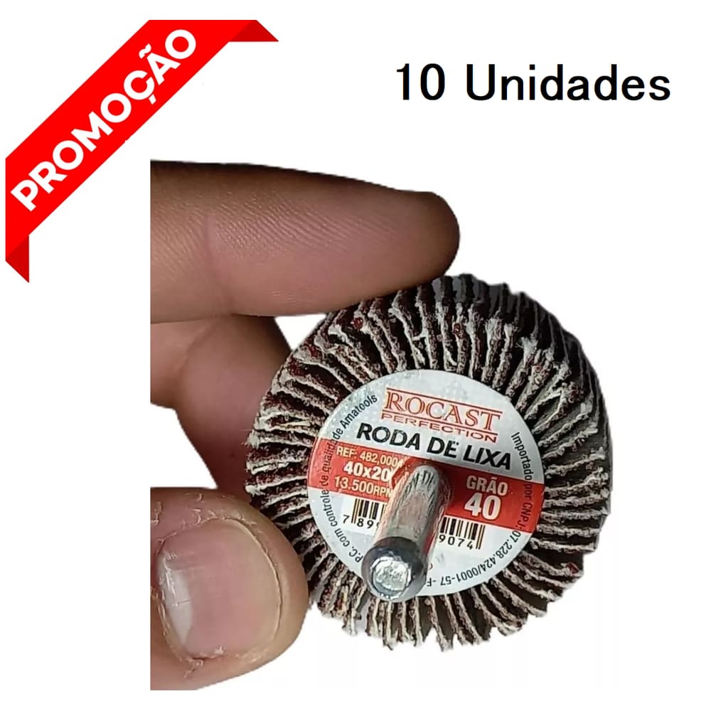 10 Roda de Lixa 30x25 GR120 Para Furadeira  E Esmerilhadeira