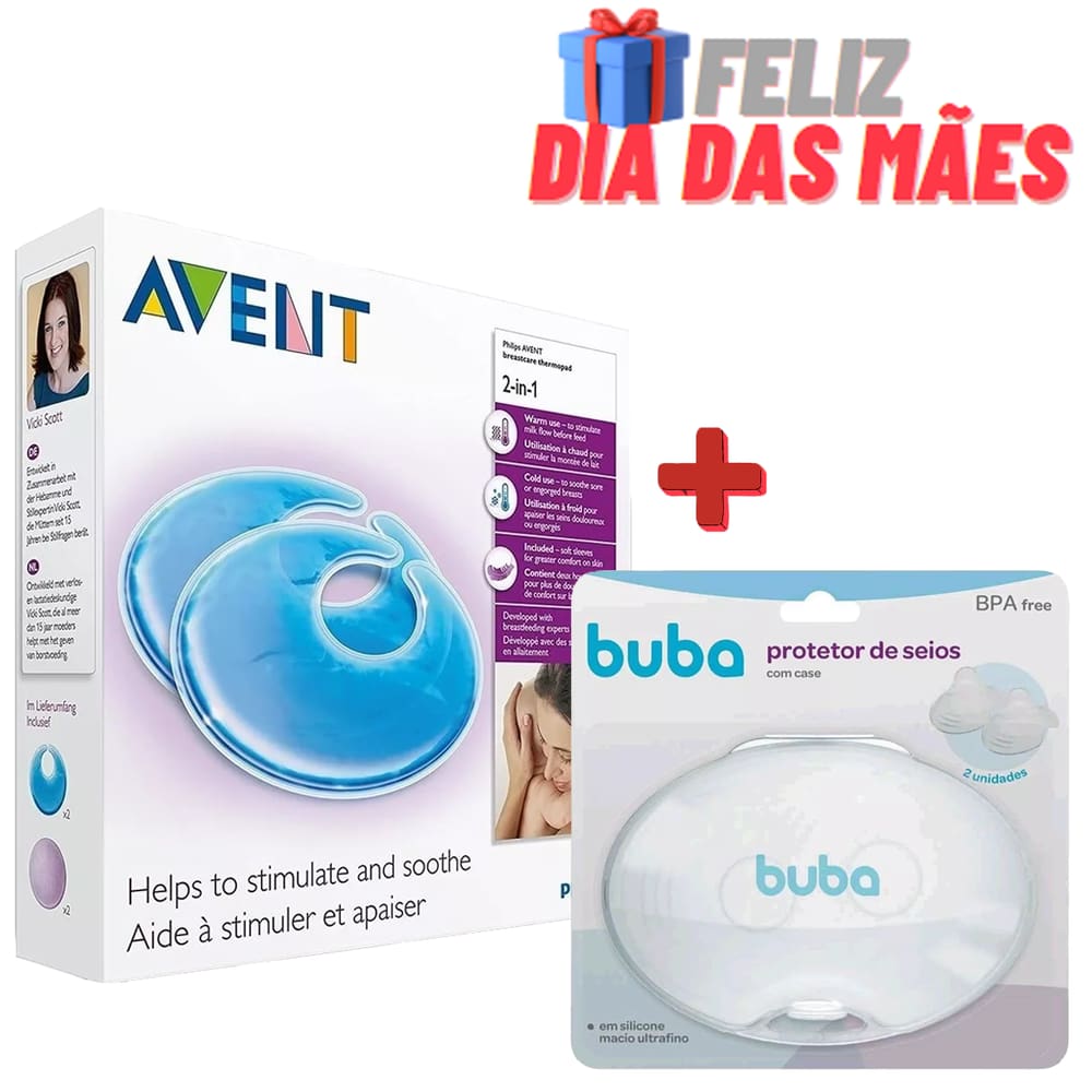 Protetor de Seios Dia Das Mães + Bolsa Térmica Para Seios
