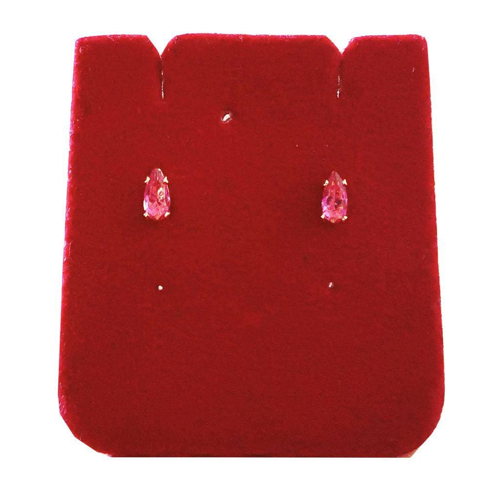 Par De Brincos Gota Zircônia Rosa Ronnelly Folheado a Ouro
