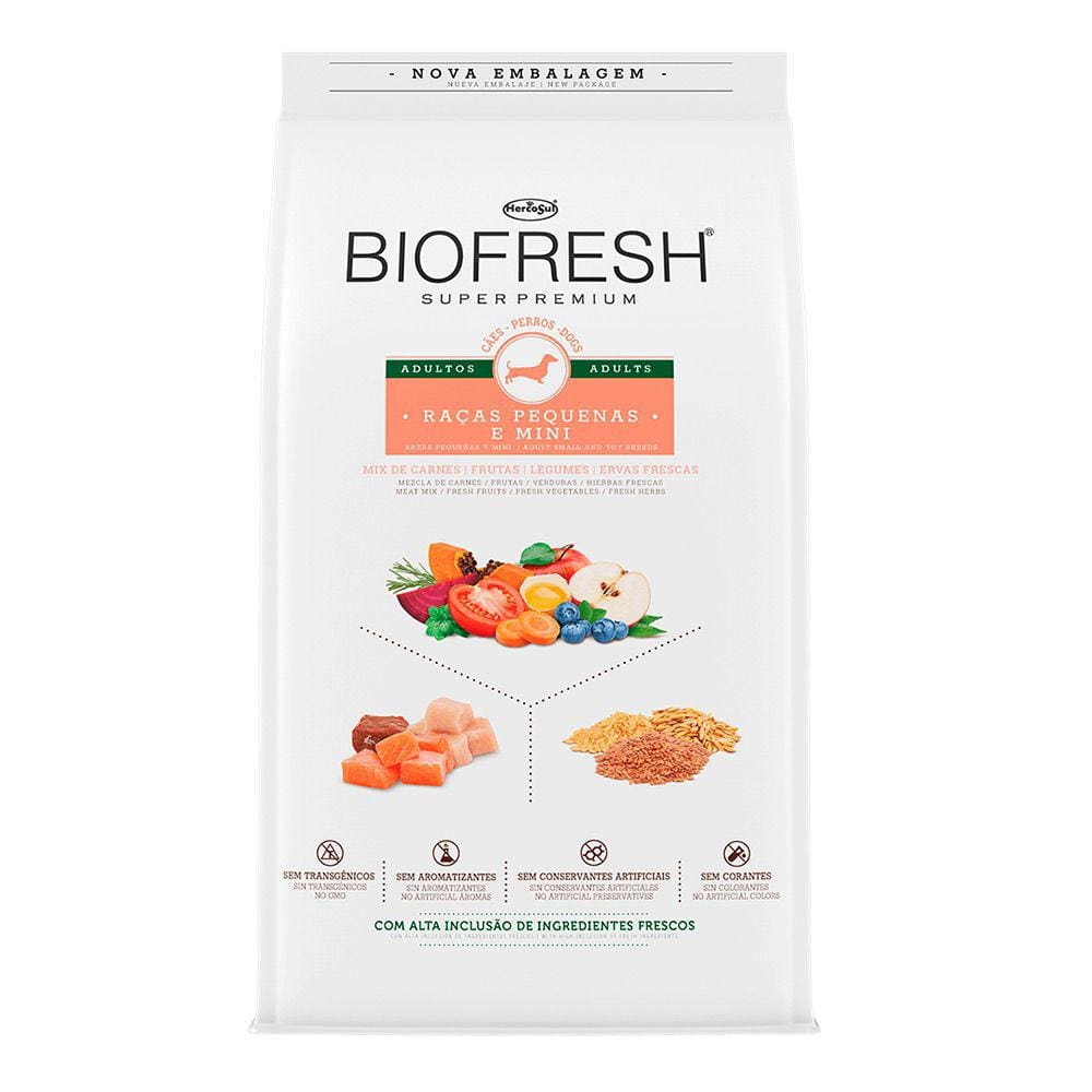 Ração Biofresh Cães Adultos Raças Pequenas e Mini 1kg