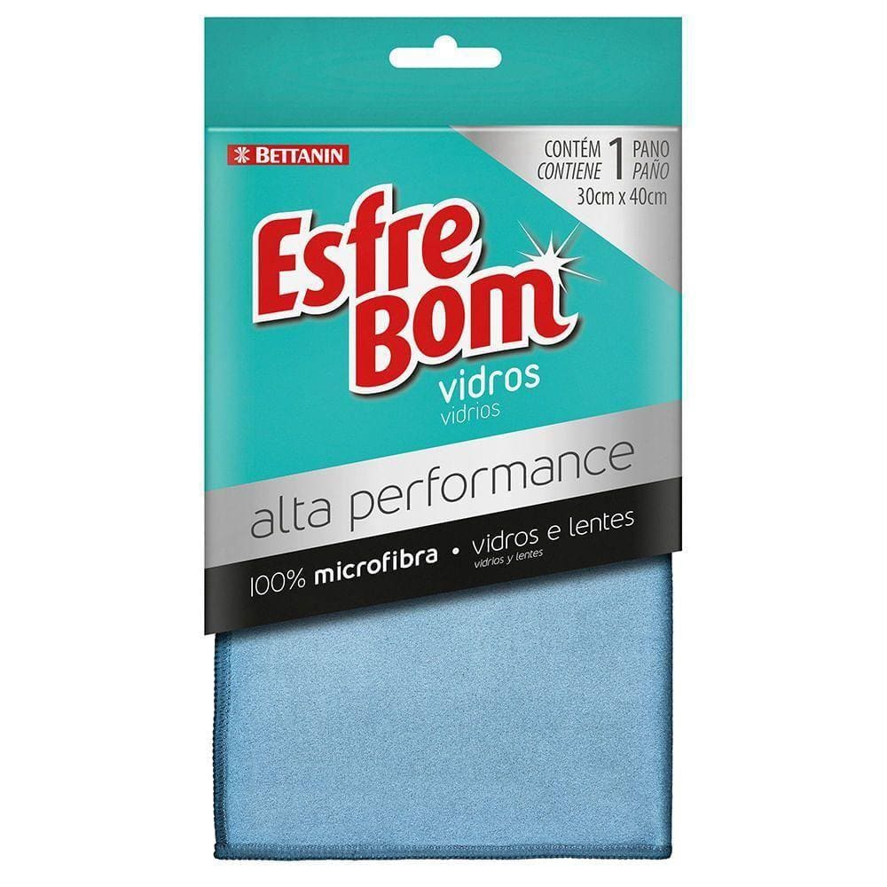 Pano Para Vidros Microfibra Alta Performance Esfrebom Bettanin