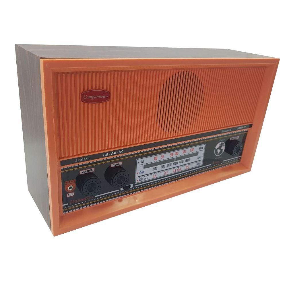 Rádio Gabinete Madeira Companheiro Itamarati Retrô Som Roça