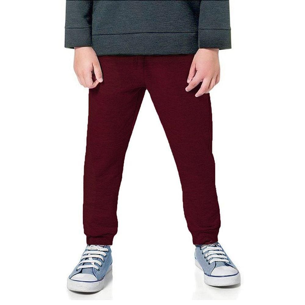 Calçade  Moletom Juvenil para Inverno Frio Flanelada Vinho 10 ate 16 anos Uniforme Escolar