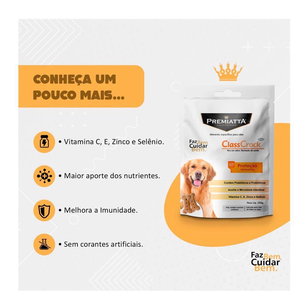 Biscoito Premiatta Caes Classicrock Protecao 250Gr