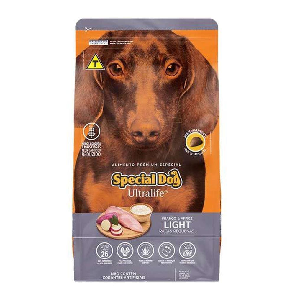 Ração Cães Special Dog Ultralife Light Raças Pequenas Frango e Arroz 15kg