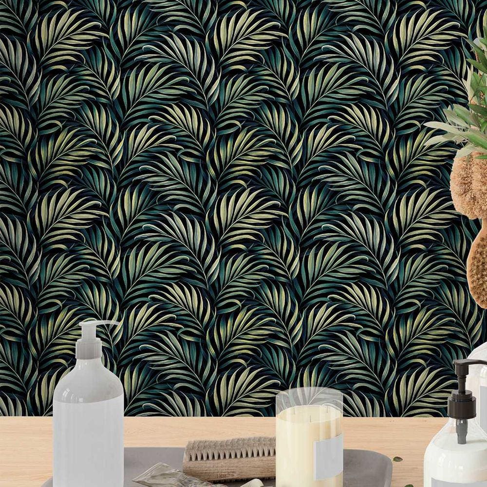 Papel de Parede 18M Adesivo Tropical Folhagem Verde Viníl Folha Lamborghini Geométrica Auto Colante