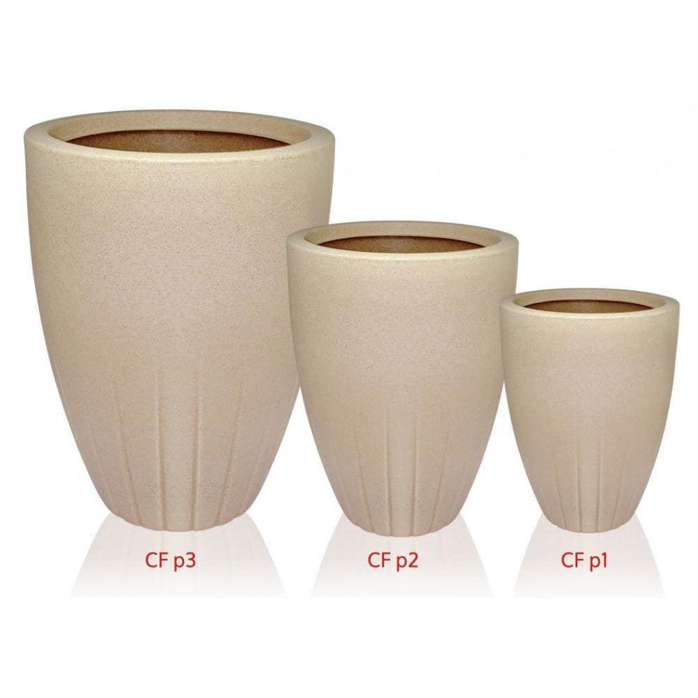 Vaso Para Planta 60 Cm Frisado Cone Polietileno - Vogue