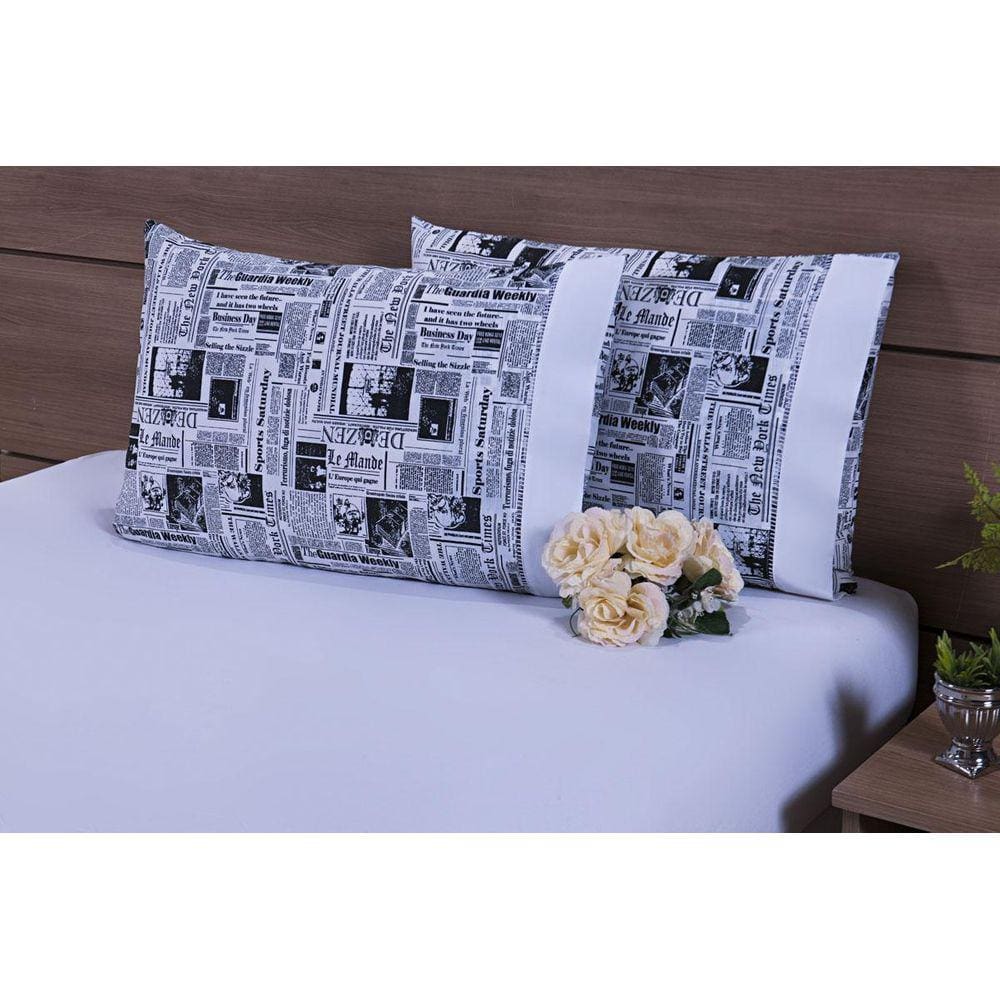 Jogo Lençol 3 Peças Cama Viúva 1,88M X 1,28M X 30Alt Percal